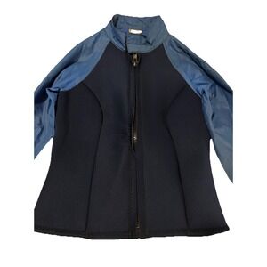 L.L. Bean Vintage Neoprene Kayak Wetsuit Jacket Women's 12 Blue Water Sport